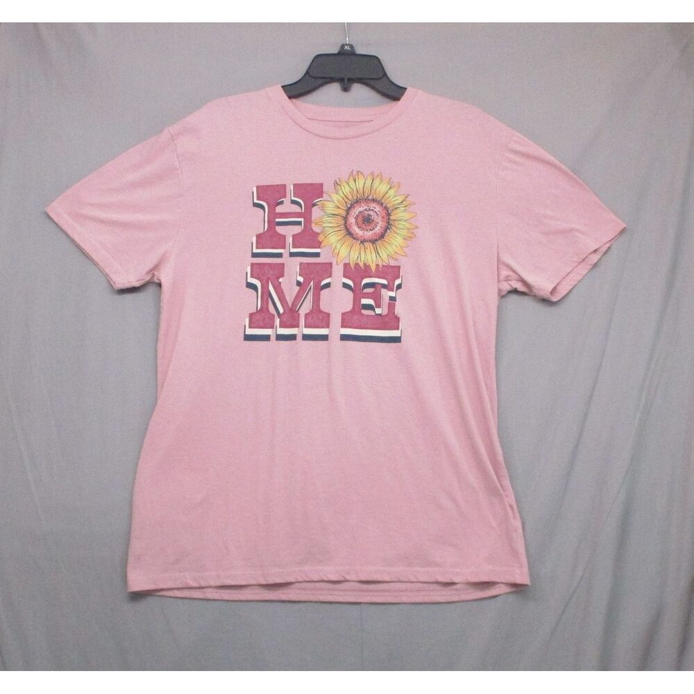 Home Sunflower Graphic Print T-Shirt Pink Women Size | L